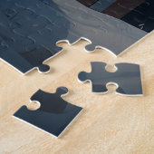 Magische kerst nacht teddybeer met cadeau legpuzzel (Zijkant)