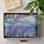 Magische kerst Polar Beer in Grot Decoupage Tissuepapier (Geschenk)