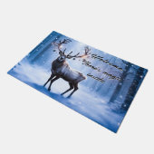 Magische Kerst Rendieren Deurmat (Schuin)
