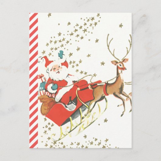  magische kerst sinterklaas en sterren feestdagenkaart (Voorkant)