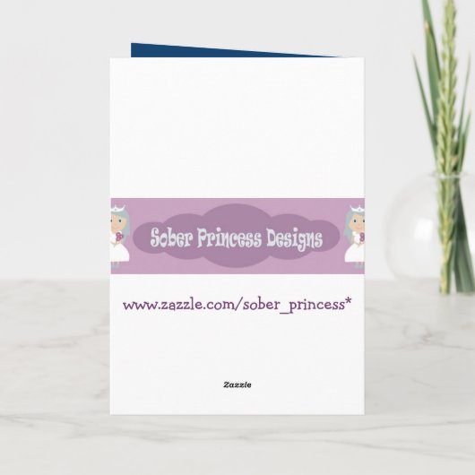 Magische Kerst Sober Princess & Tree Kaart (Achterkant)