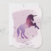 Magische Kerst sterrenstelsel eenhoorn Feestdagenkaart (Achterkant)