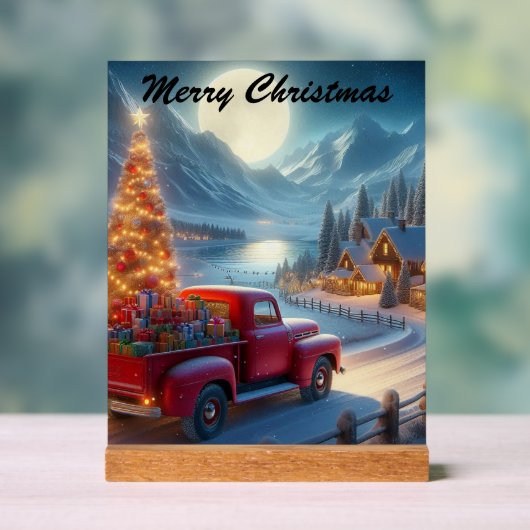 Magische kerstavond levering acryl bord (Neutraal)