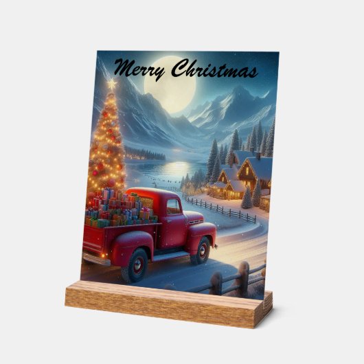 Magische kerstavond levering acryl bord (Hoek)