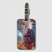 Magische kerstavond levering bagagelabel (Voorkant (verticaal))