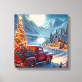 Magische kerstavond levering canvas afdruk