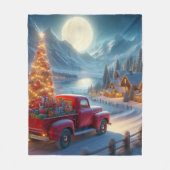 Magische kerstavond levering fleece deken (Voorkant)