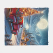 Magische kerstavond levering fleece deken (Voorkant (Horizontaal))