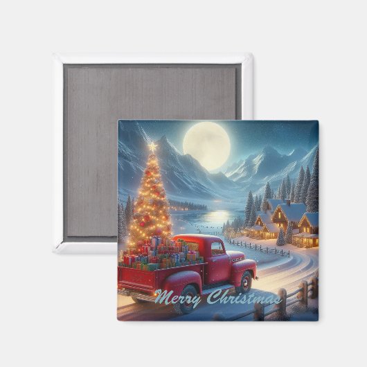 Magische kerstavond levering magneet (Voorkant / Achterkant)