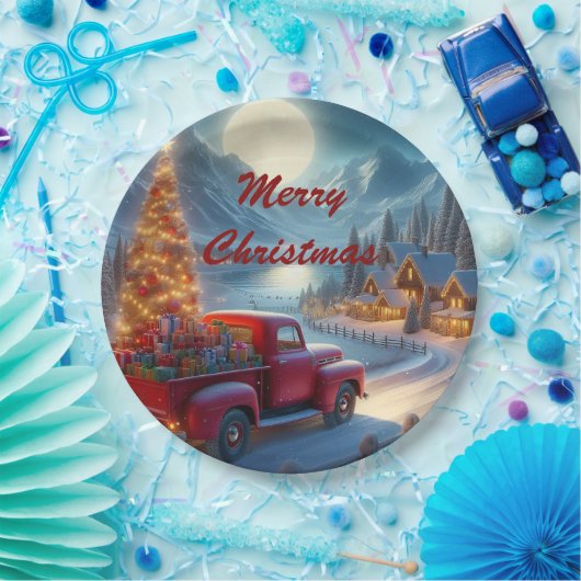 Magische kerstavond levering papieren bordje (Feest)