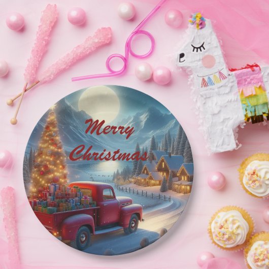 Magische kerstavond levering papieren bordje (Feest)