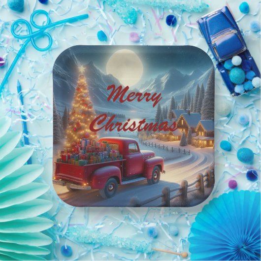 Magische kerstavond levering papieren bordje (Feest)