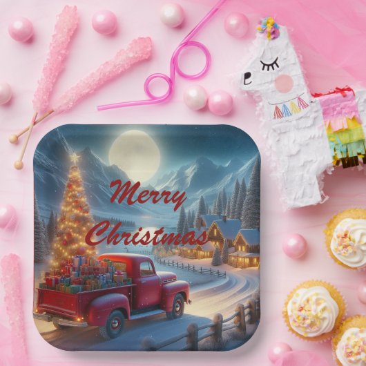 Magische kerstavond levering papieren bordje (Feest)