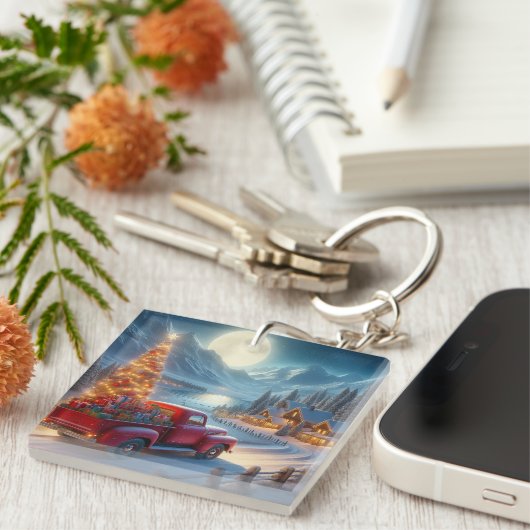 Magische kerstavond levering sleutelhanger (Voorkant Rechts)