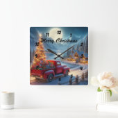 Magische kerstavond levering vierkante klok (Huis)