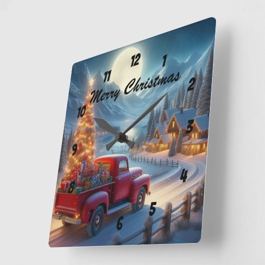 Magische kerstavond levering vierkante klok (Hoek)