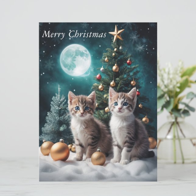 Magische kerstavond met Kittens van Tree (Staand voorkant)