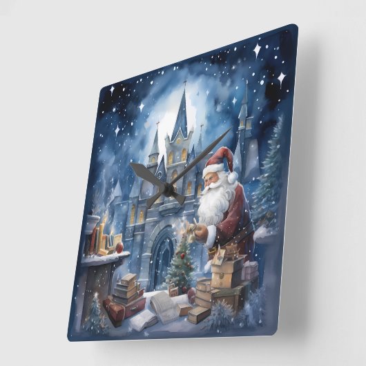 Magische Kerstavond wandklok (Hoek)