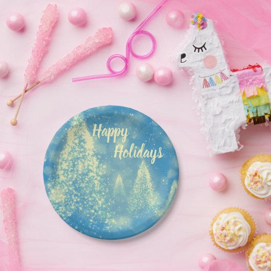 Magische kerstbomen papieren bordje (Feest)