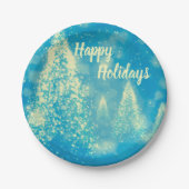 Magische kerstbomen papieren bordje (Voorkant)