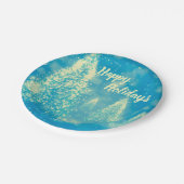 Magische kerstbomen papieren bordje (Gekanteld)