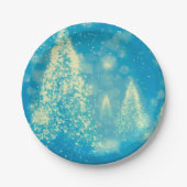Magische kerstbomen papieren bordje (Voorkant)