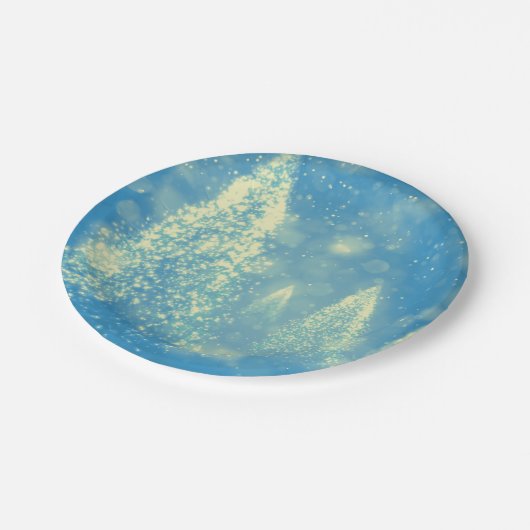 Magische kerstbomen papieren bordje (Gekanteld)