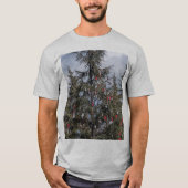 Magische kerstboom bij zonsondergang t-shirt (Voorkant)