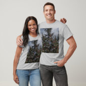 Magische kerstboom bij zonsondergang t-shirt (Unisex)