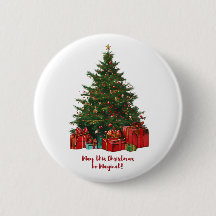 Magische kerstboom Button