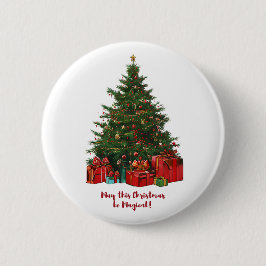 Magische kerstboom Button