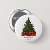 Magische kerstboom Button (Voorkant /achterkant)