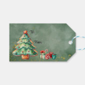 Magische kerstboom Cadeaus Cadeaulabel (Voorkant (Horizontaal))