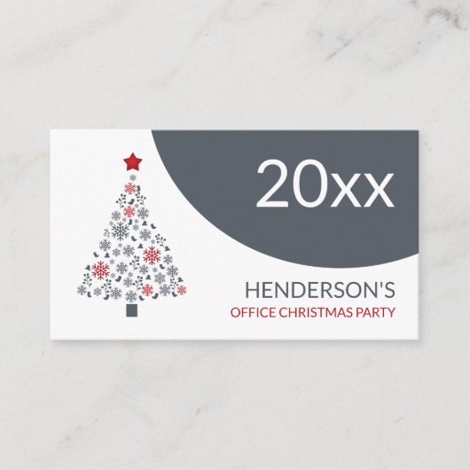 Magische Kerstboom, het Ticket van het Kerstmisfee Informatiekaartje (Voorkant)