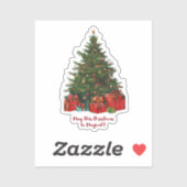 Magische kerstboom met cadeaus Sticker (Vel)