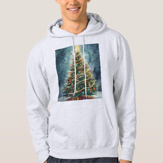 Magische Kerstboom met Geschenken Hoodie (Voorkant)