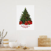 Magische kerstboom Poster (Keuken)
