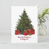 Magische kerstboom vakantie Kaart (Staand voorkant)