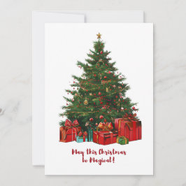 Magische kerstboom vakantie Kaart