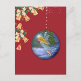 Magische kerstfee postkaart feestdagenkaart