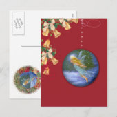 Magische kerstfee postkaart feestdagenkaart (Voorkant / Achterkant)