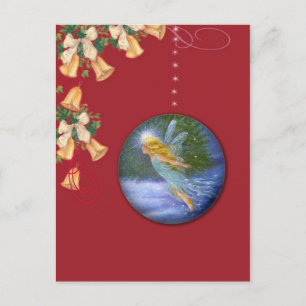 Magische kerstfee postkaart feestdagenkaart