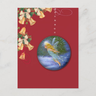 Magische kerstfee postkaart feestdagenkaart