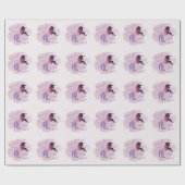 Magische kerstgalaxy unicorn cadeaupapier (Vlak)