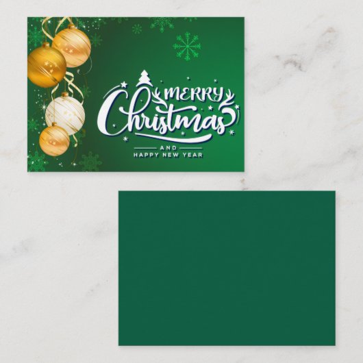 Magische Kerstgeest – Festive Kerstontwerp Notitiekaartje (Voorkant / Achterkant)