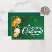 Magische Kerstgeest – Festive Kerstontwerp Notitiekaartje (Voorkant / Achterkant in situ)