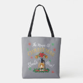 Magische Kerstgloed Canvas tas - Feestelijke Lanta (Achterkant)