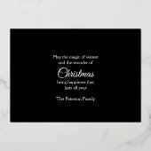 Magische kerstkaarsen Tafellepel Folie Feestdagenkaart (Achterkant)