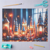 Magische kerstkaarsen Tafellepel Tissuepapier (Craft)