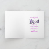 Magische kerstKaart - Boom en licht Feestdagen Kaart (Binnen)